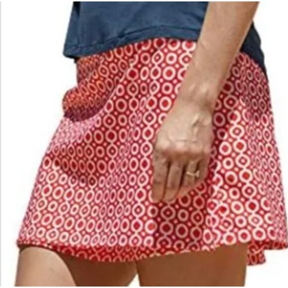 RipSkirt Hawaii sz M  Orange‎ Dot Wrap Mini Skirt Length 1 - Picture 1 of 8